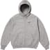 Supreme Nike Zip Up Hooded Sweatshirt - Heather Grey (front)