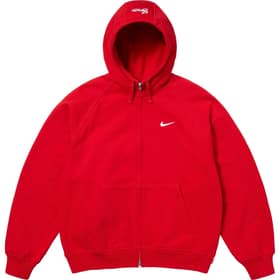 Supreme Nike Zip Up Hooded Sweatshirt Red