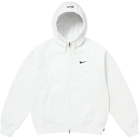 Supreme Nike Zip Up Hooded Sweatshirt White