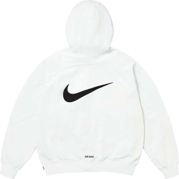 Supreme Nike Zip Up Hooded Sweatshirt - White (front)