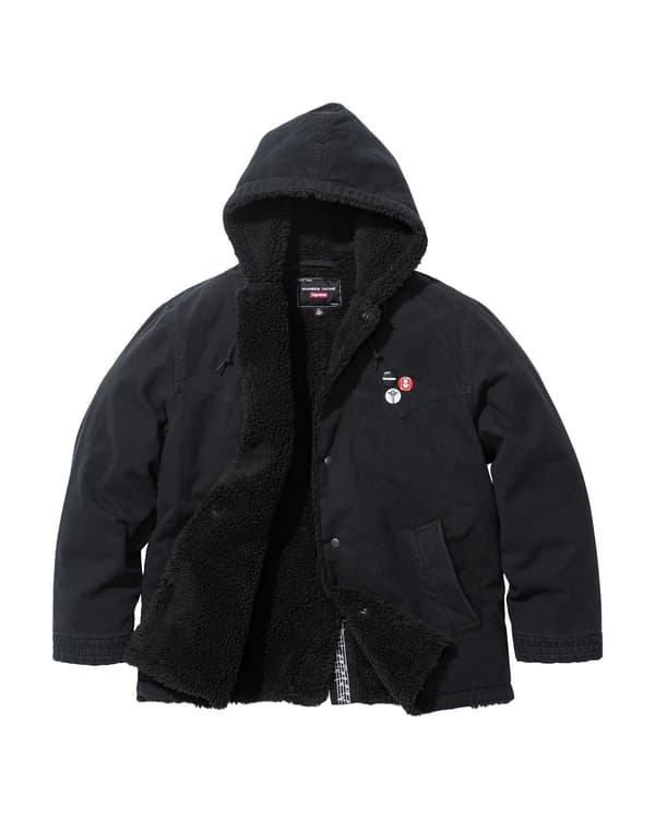 Supreme Number (N)ine Faux Shearling Hooded Coat - Product Image