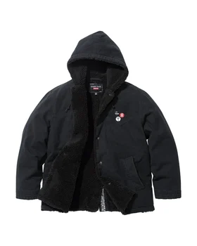 Supreme Number (N)ine Faux Shearling Hooded Coat