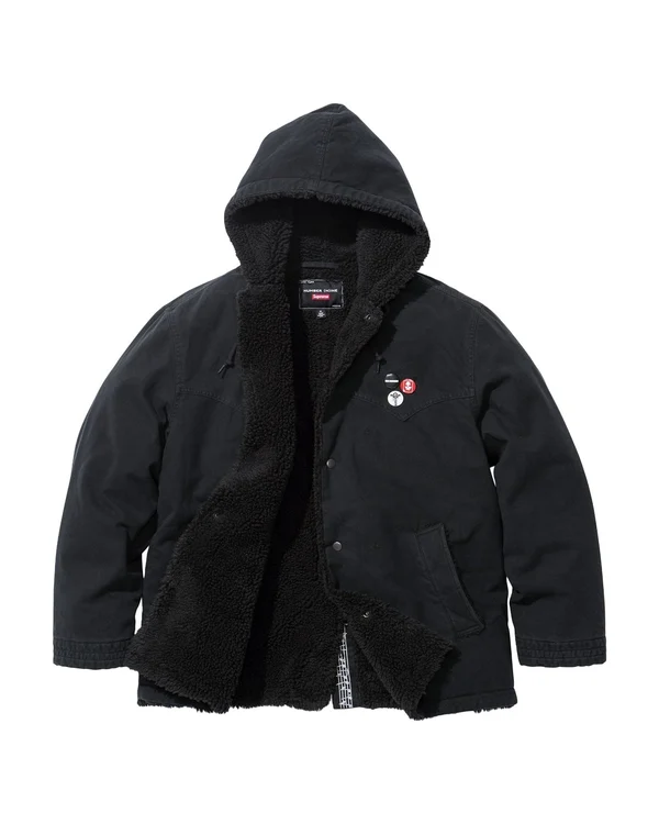 Supreme Number (N)ine Faux Shearling Hooded Coat - Product Image