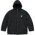 Supreme Number (N)ine Faux Shearling Hooded Coat - Black (front)
