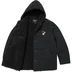 Supreme Number (N)ine Faux Shearling Hooded Coat - Black (front)