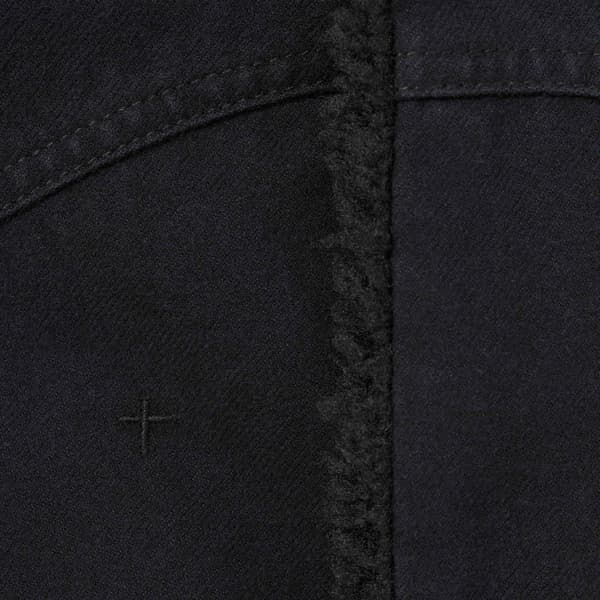 Supreme Number (N)ine Faux Shearling Hooded Coat - Black (front)