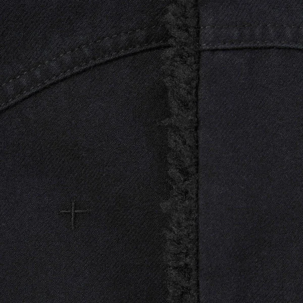 Supreme Number (N)ine Faux Shearling Hooded Coat - Black (front)