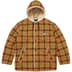 Supreme Number (N)ine Faux Shearling Hooded Coat - Plaid (front)