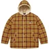 Supreme Number (N)ine Faux Shearling Hooded Coat - Plaid (front)