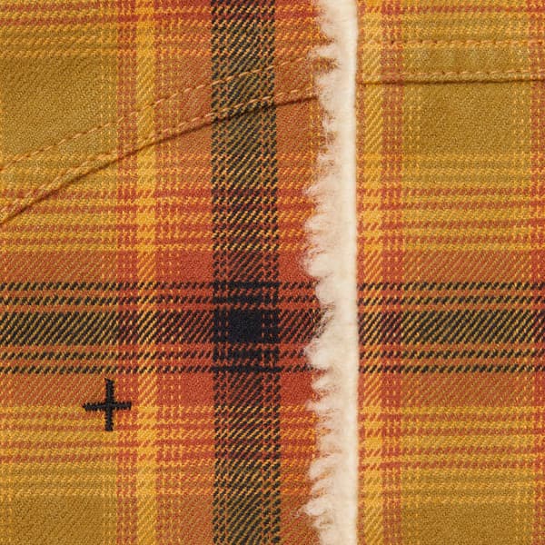 Supreme Number (N)ine Faux Shearling Hooded Coat - Plaid (front)