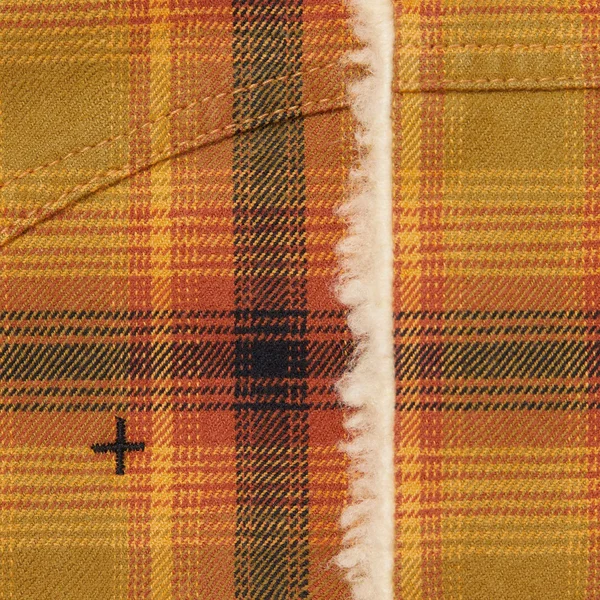 Supreme Number (N)ine Faux Shearling Hooded Coat - Plaid (front)