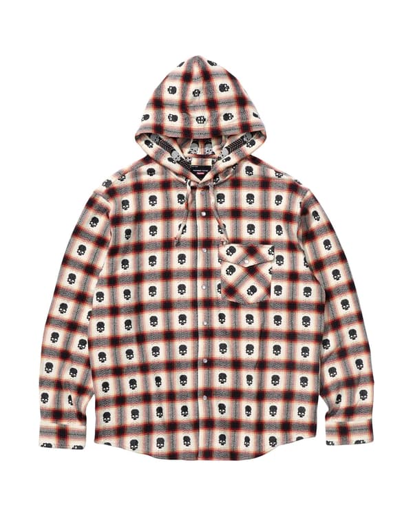 Supreme Number (N)ine Hooded Flannel Shirt - Product Image