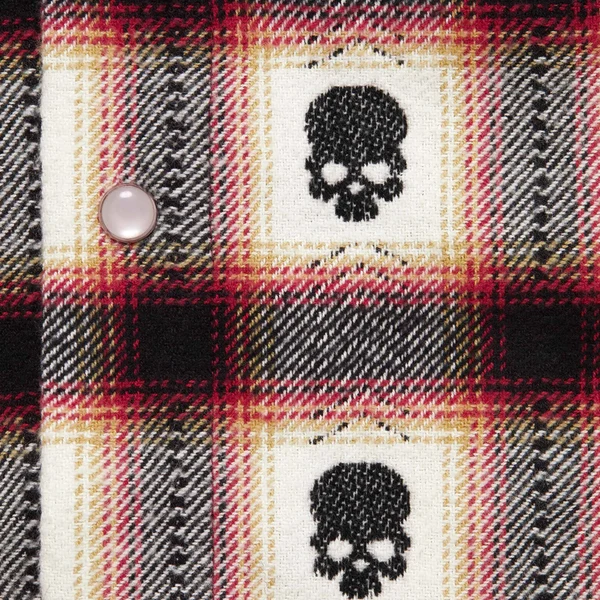 Supreme Number (N)ine Hooded Flannel Shirt - White (front)