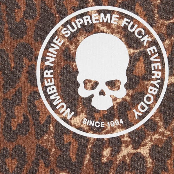 Supreme Number (N)ine Hooded Sweatshirt - Leopard (front)