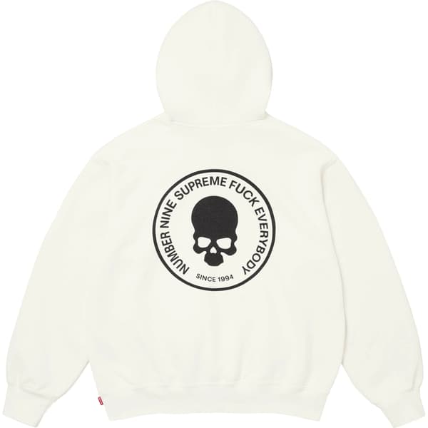 Supreme Number (N)ine Hooded Sweatshirt - White (front)