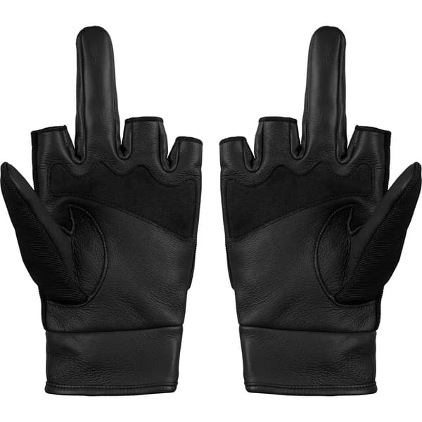 Supreme Number (N)ine Leather Gloves - Black (front)