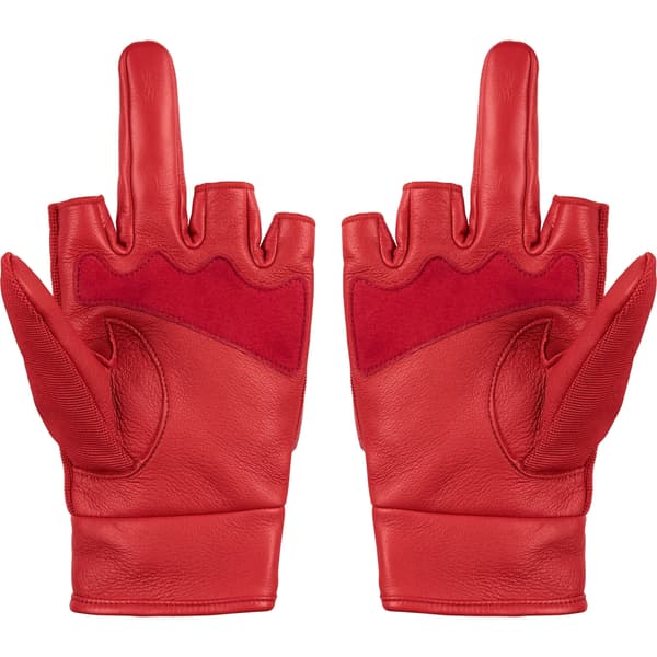 Supreme Number (N)ine Leather Gloves - Red (front)