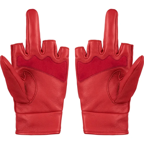 Supreme Number (N)ine Leather Gloves - Red (front)