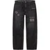 Supreme Number (N)ine Patches Loose Fit Selvedge Jean - Black (front)