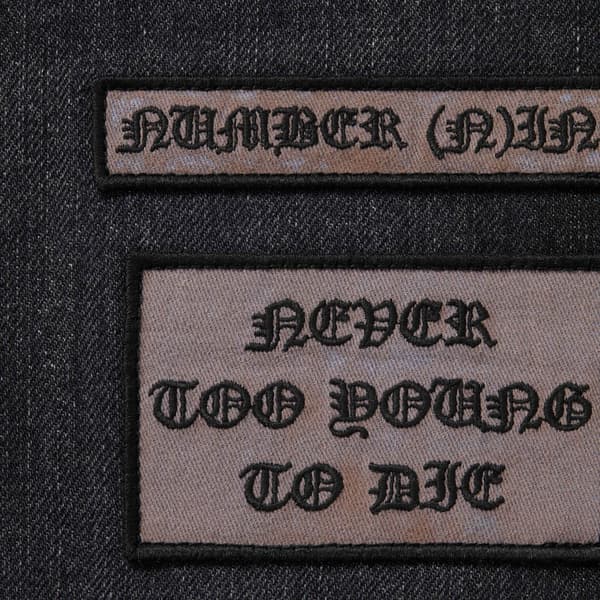 Supreme Number (N)ine Patches Loose Fit Selvedge Jean - Black (front)