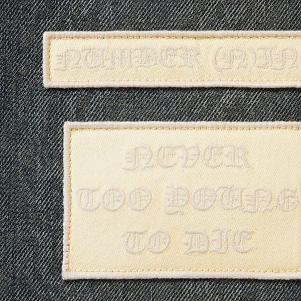 Supreme Number (N)ine Patches Loose Fit Selvedge Jean - Washed Indigo (front)