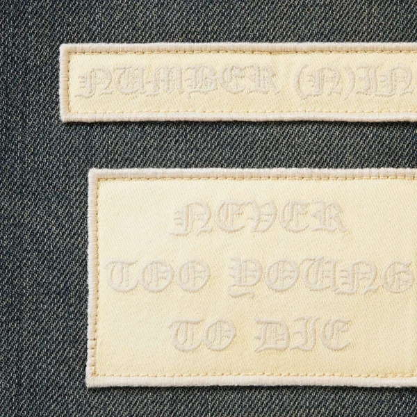 Supreme Number (N)ine Patches Loose Fit Selvedge Jean - Washed Indigo (front)