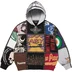 Supreme Number (N)ine Patchwork Zip Up Hooded Sweatshirt - Multicolor (front)