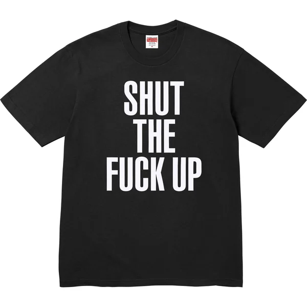 Supreme Number (N)ine Shut Up Tee - Black (front)