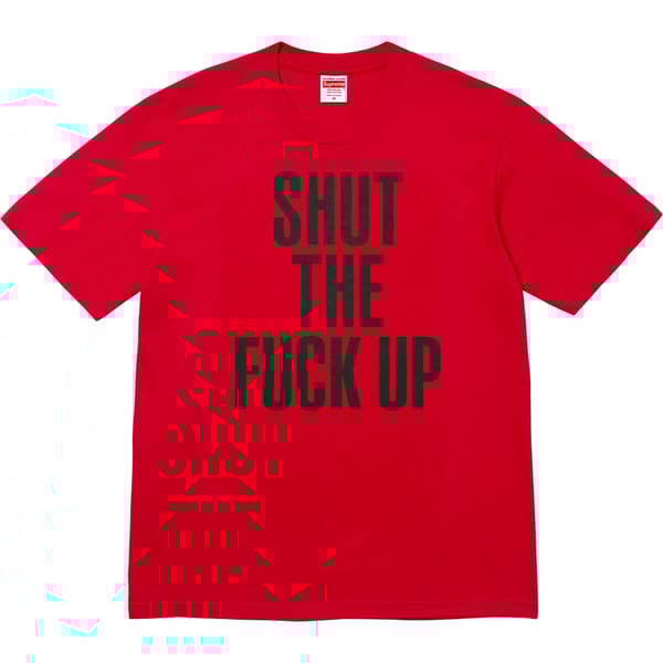 Supreme Number (N)ine Shut Up Tee - Red (front)