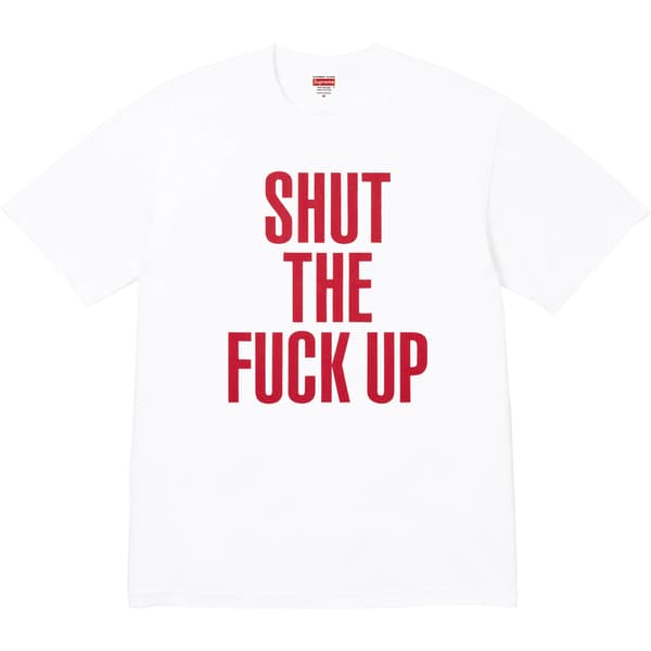 Supreme Number (N)ine Shut Up Tee - White (front)