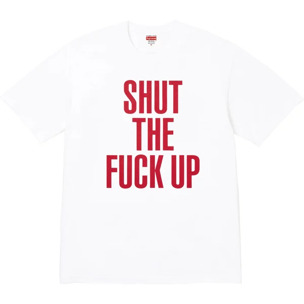Supreme Number (N)ine Shut Up Tee - White (front)
