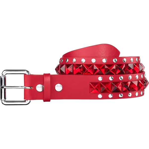 Supreme Number (N)ine Studded Belt - Red (front)
