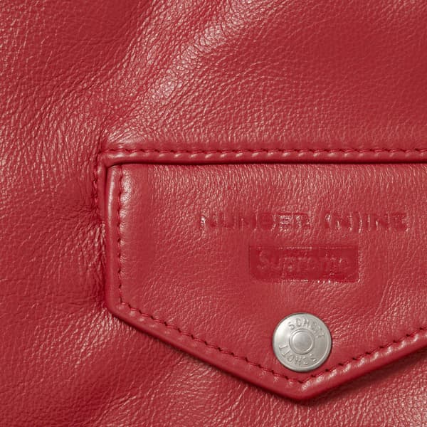 Supreme Number (N)ine Schott Perfecto Leather Jacket - Red (front)