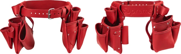 Supreme Occidental Leather Tool Belt - Red (front)