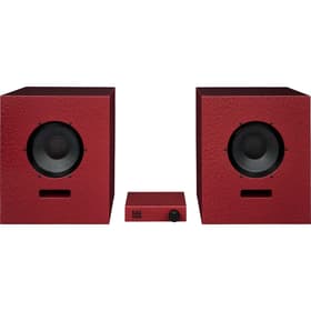 Supreme Ojas Artbook Shelf Speakers + Amp Red