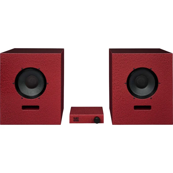 Supreme Ojas Artbook Shelf Speakers + Amp - Red (front)