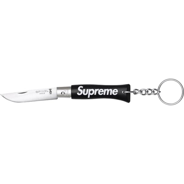 Supreme Opinel No. 4 Knife Keychain - Black (front)