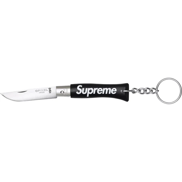 Supreme Opinel No. 4 Knife Keychain - Black (front)