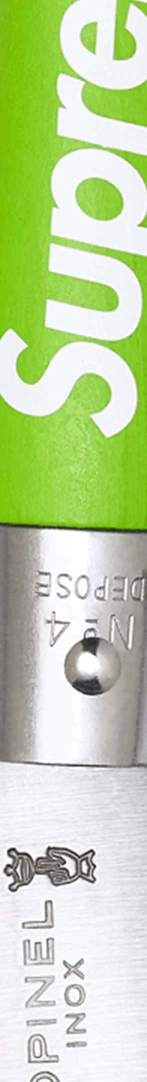 Supreme Opinel No. 4 Knife Keychain - Green (front)