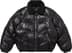 Supreme Schott Chevron Leather Down Puffer Jacket - Black (front)