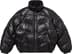 Supreme Schott Chevron Leather Down Puffer Jacket - Black (front)