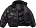 Supreme Schott Chevron Leather Down Puffer Jacket - Black (front)
