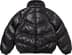 Supreme Schott Chevron Leather Down Puffer Jacket - Black (front)