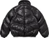 Supreme Schott Chevron Leather Down Puffer Jacket - Black (front)