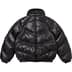Supreme Schott Chevron Leather Down Puffer Jacket - Black (front)