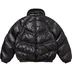 Supreme Schott Chevron Leather Down Puffer Jacket - Black (front)