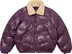 Supreme Schott Chevron Leather Down Puffer Jacket - Purple (front)