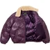 Supreme Schott Chevron Leather Down Puffer Jacket - Purple (front)