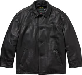 Supreme Schott Leather Car Coat Black