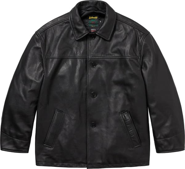 Supreme Schott Leather Car Coat - Product Image